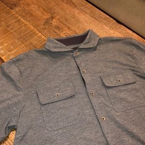 Prana Soft Grey Flannel/Button-Up